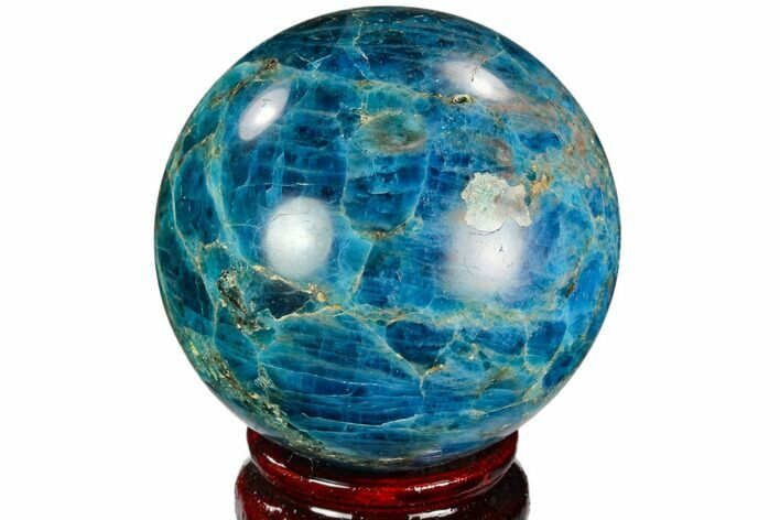 Bright Blue Apatite Sphere - Madagascar #121791